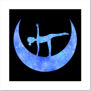 Half Moon Yoga Pose Posters and Art